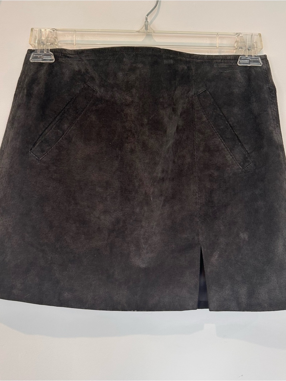 BlankNYC Grey Suede Leather Mini Skirt - Size 28
